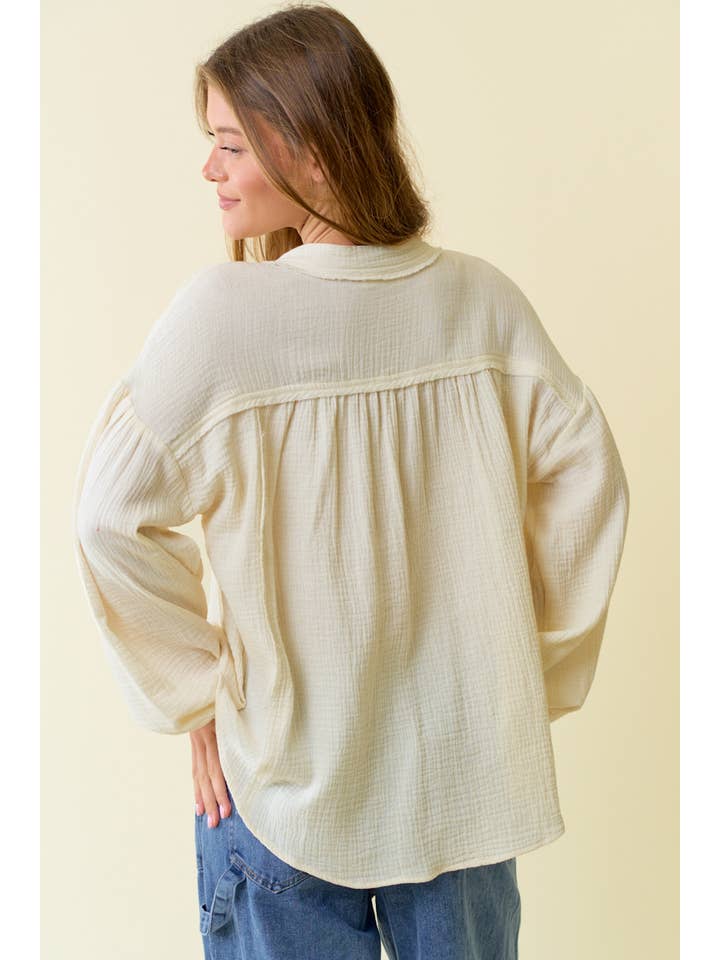Gauze Button Down