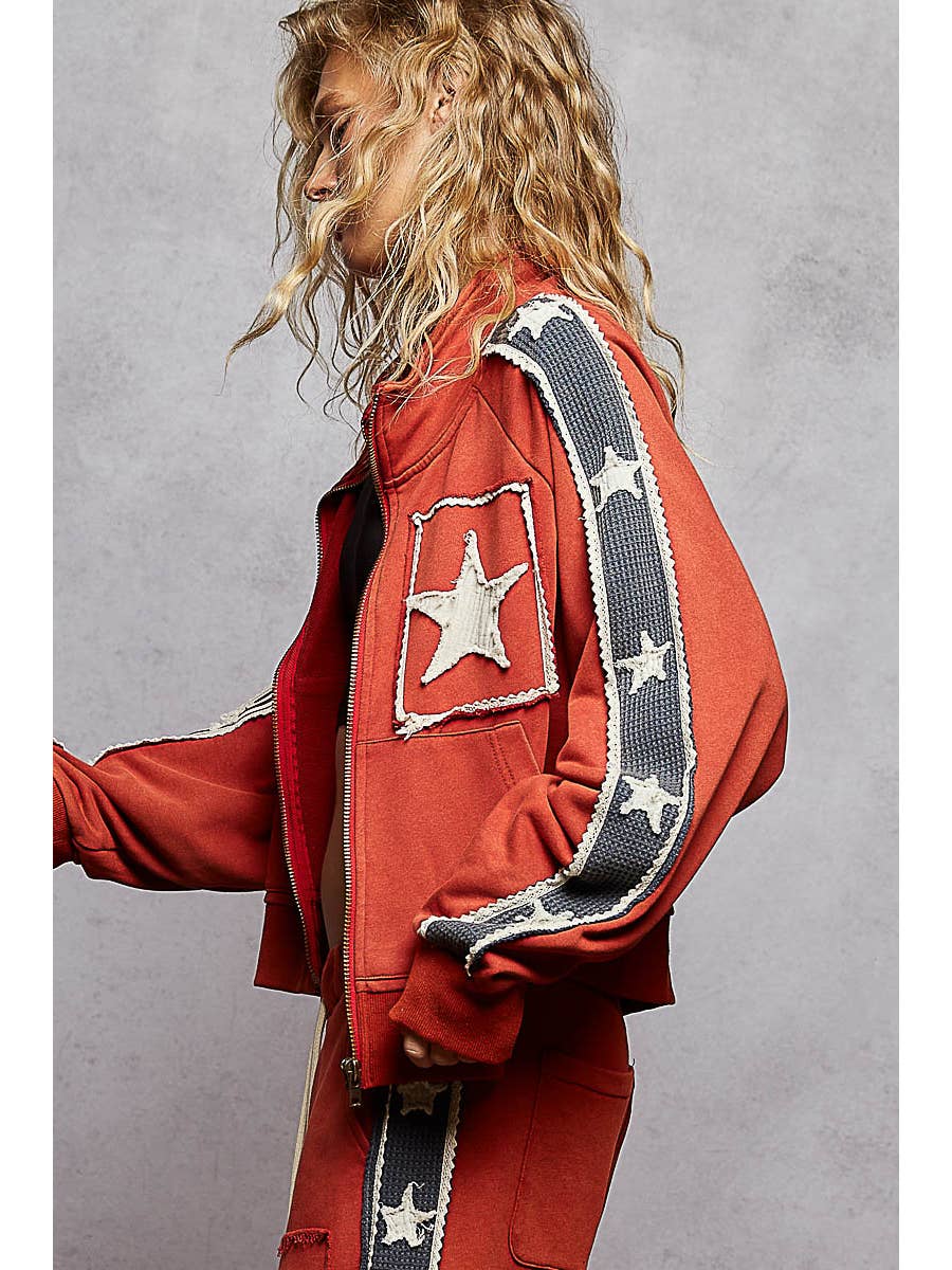 Star Patch Zip Up