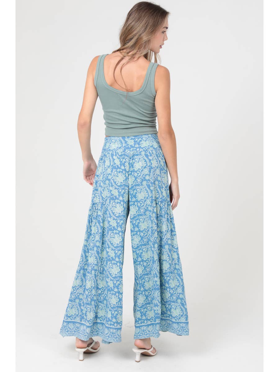 Tie Waist Wide Leg Pant