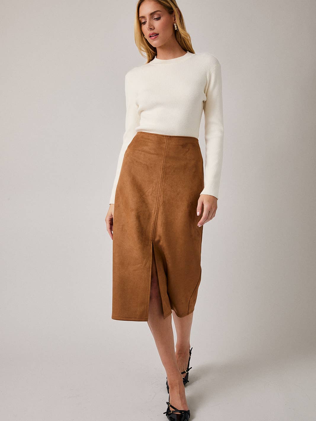 Suede Maxi Skirt