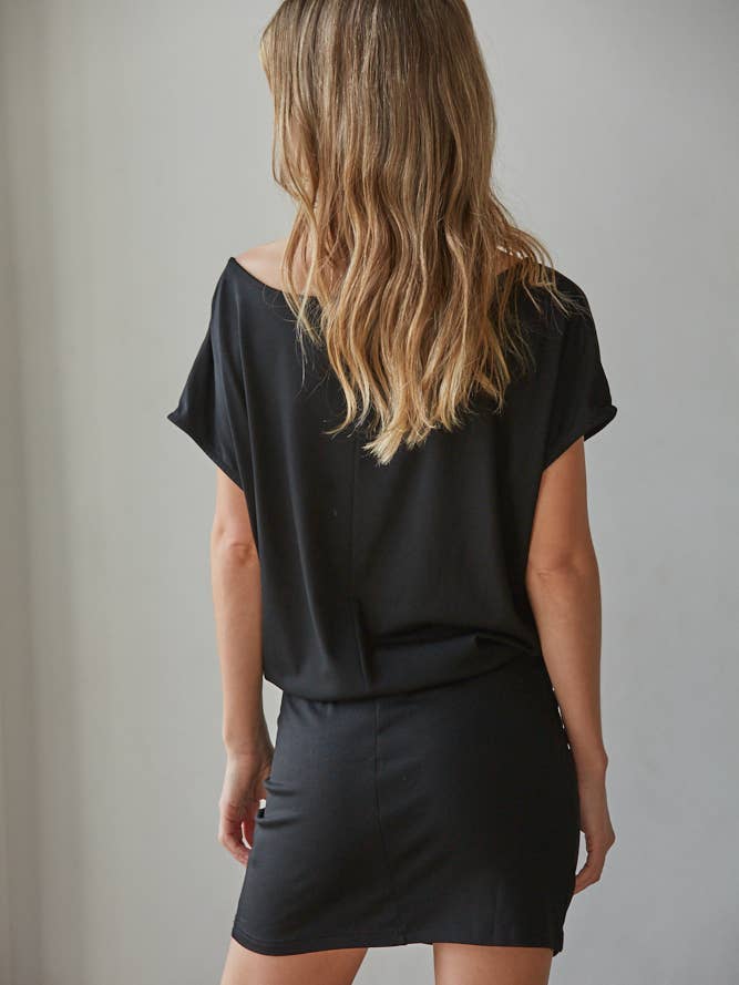 Slouchy Fitted Mini Dress