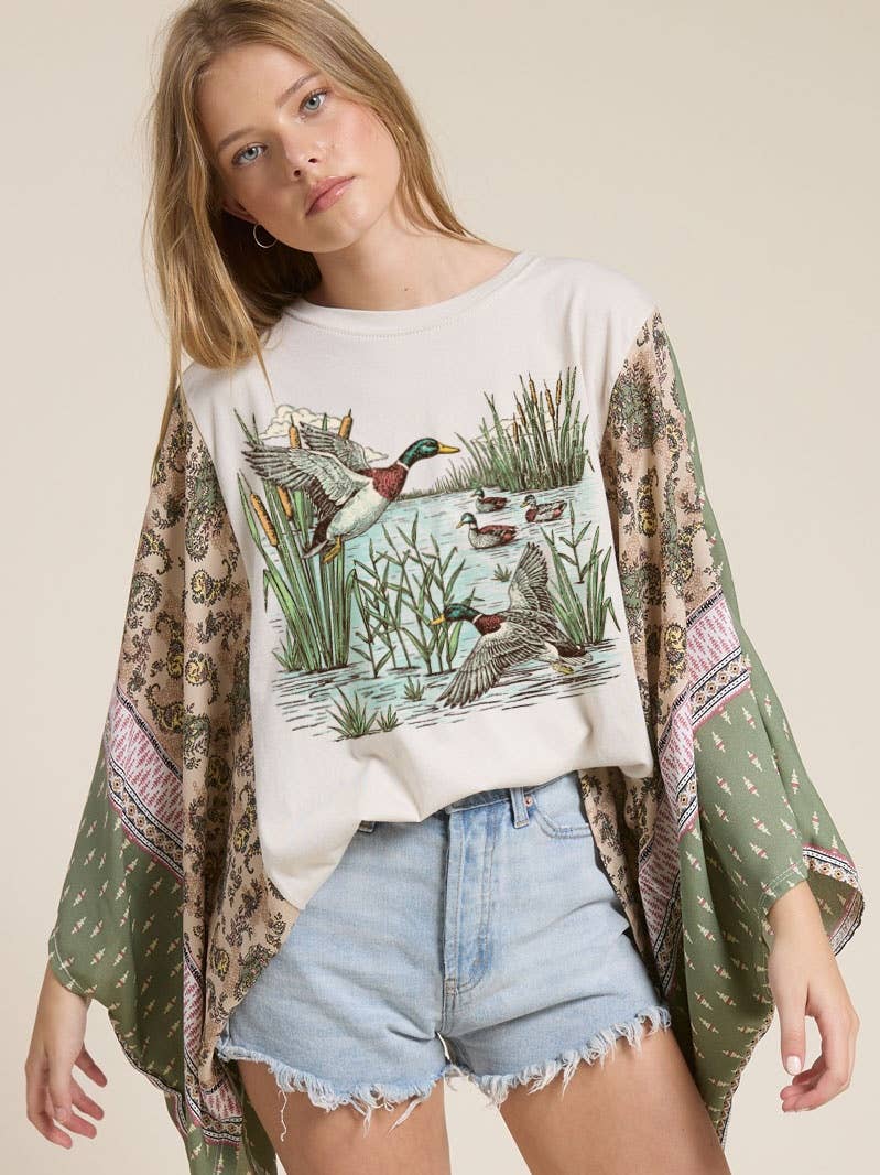Mallard Ducks Kaftan Top