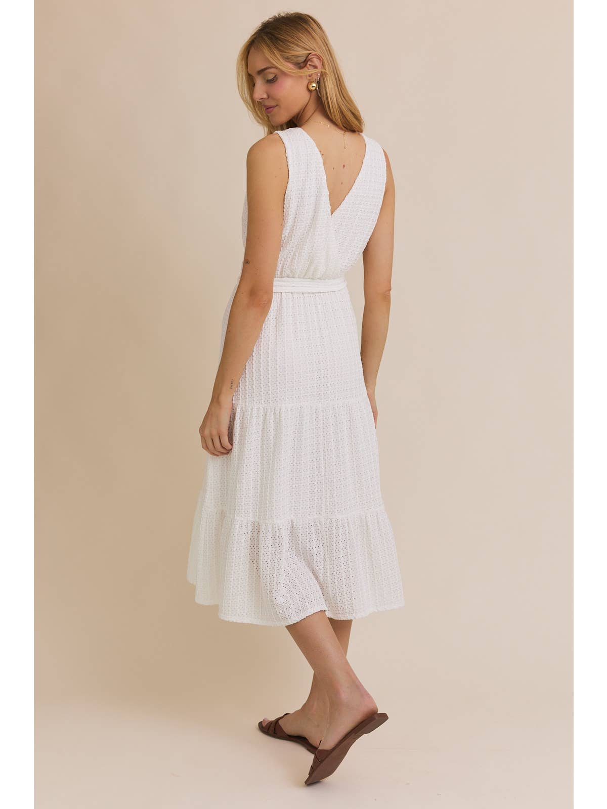 Eyelet Midi Dress
