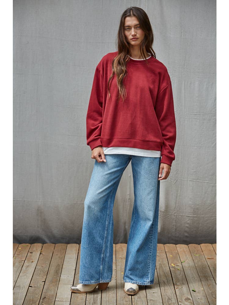Contrast Crew Neck