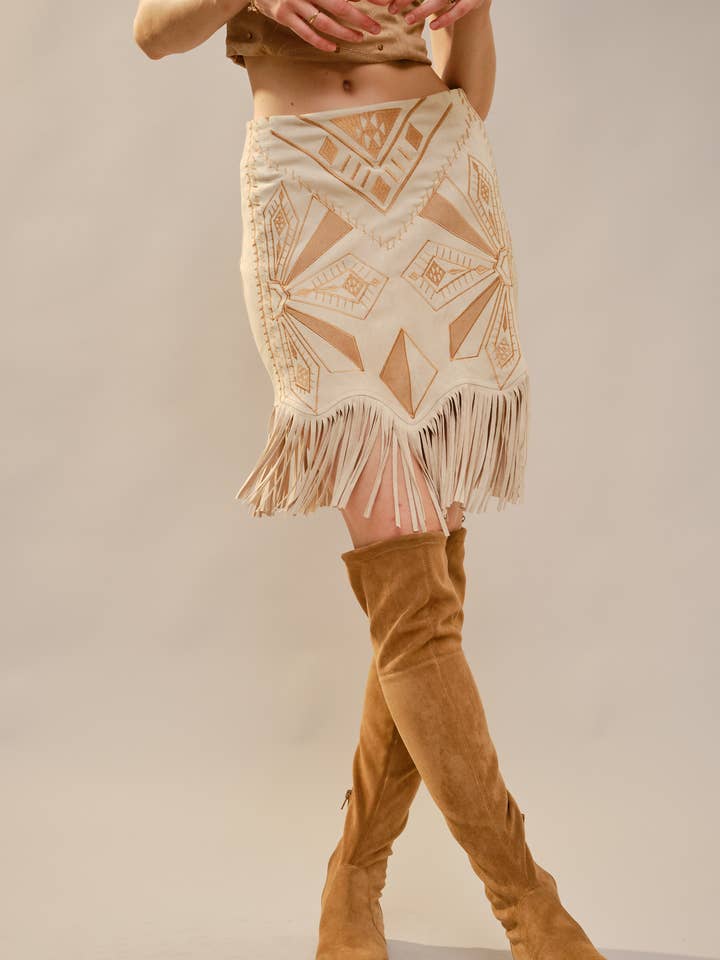 Fringe Western Skirt