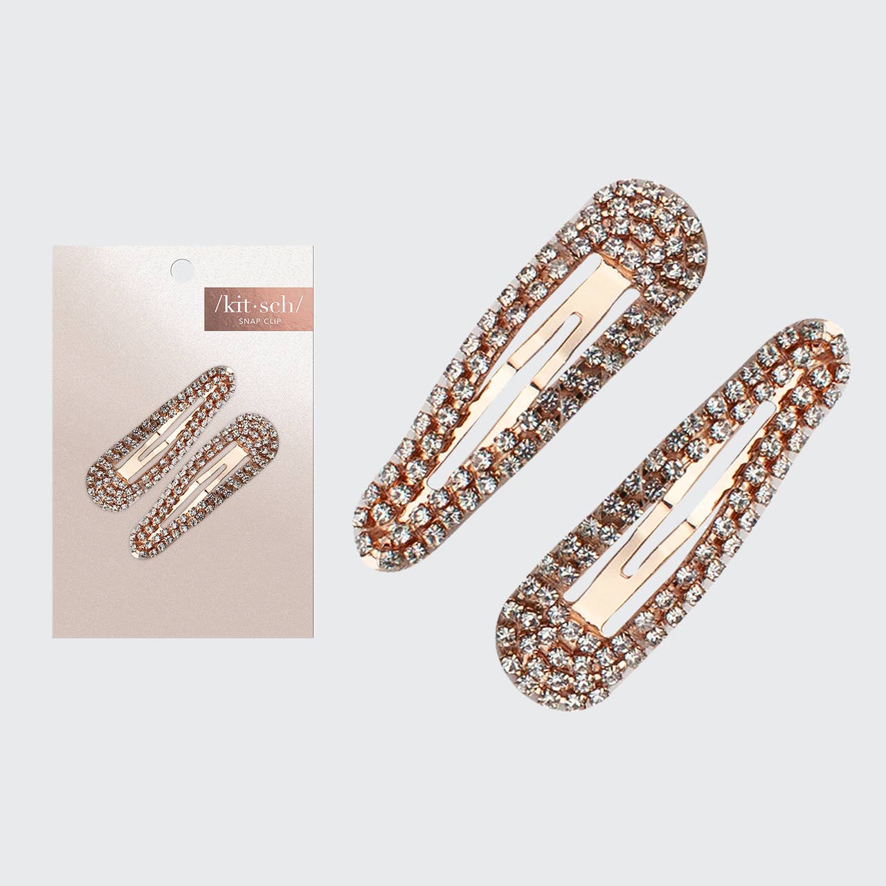 Mini Rose Gold Rhinestone Clip