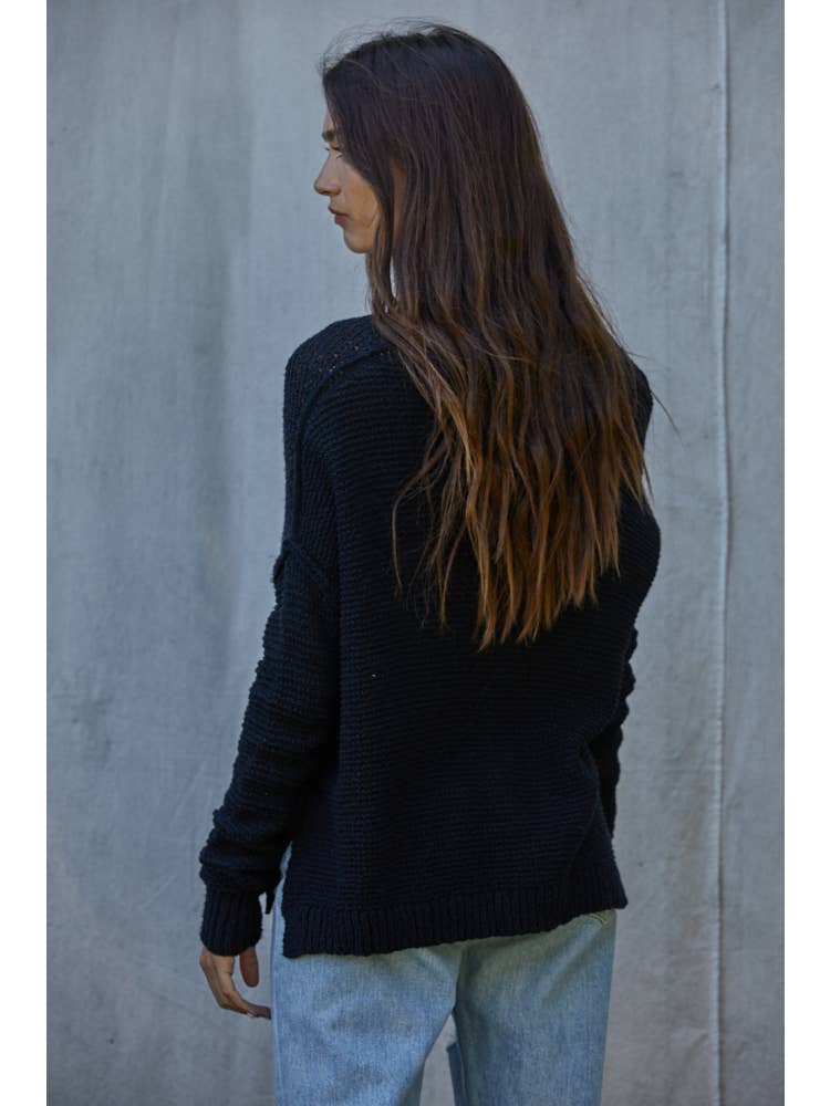 V-Neck Knit Sweater