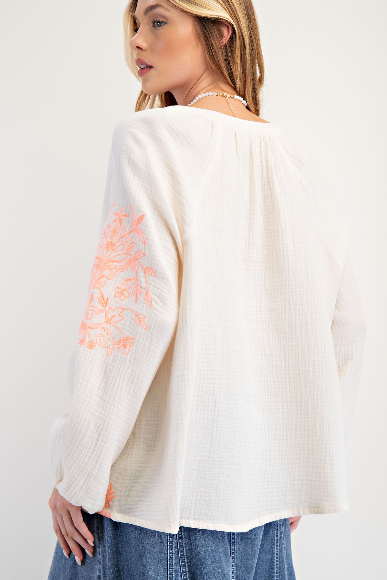 Gauze Embroidered Blose