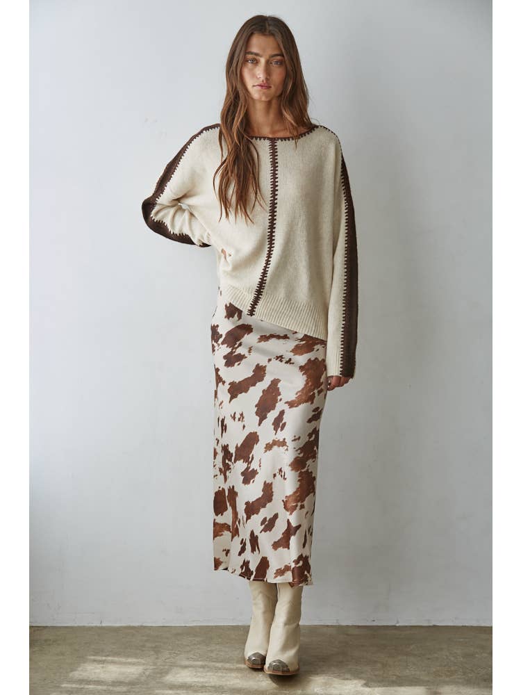 Contrast Stitch Sweater