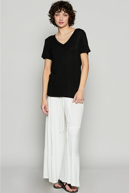V Neck Short Sleeve Tee