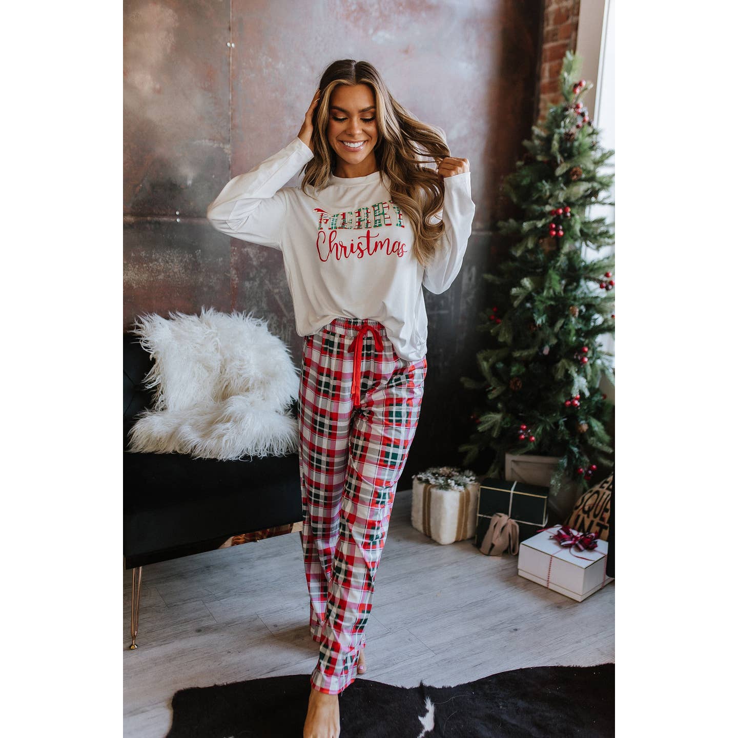 Merry Christmas Plaid PJ's