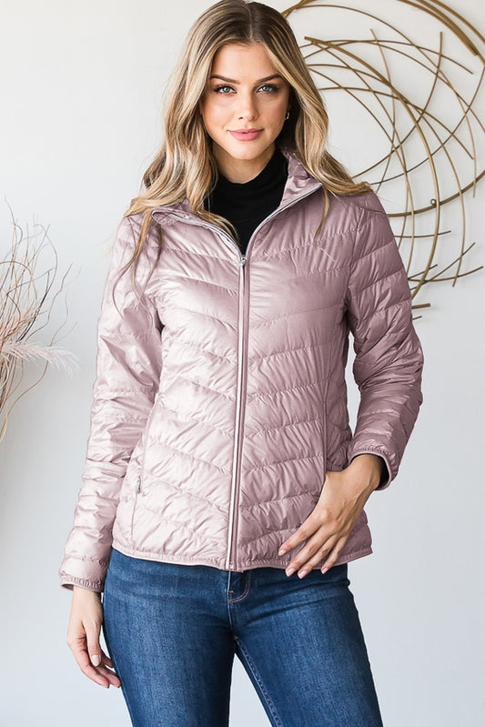 Down Puffer Jacket Pink