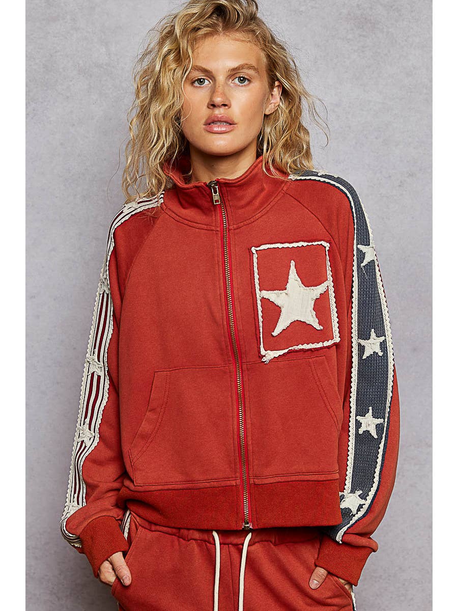 Star Patch Zip Up