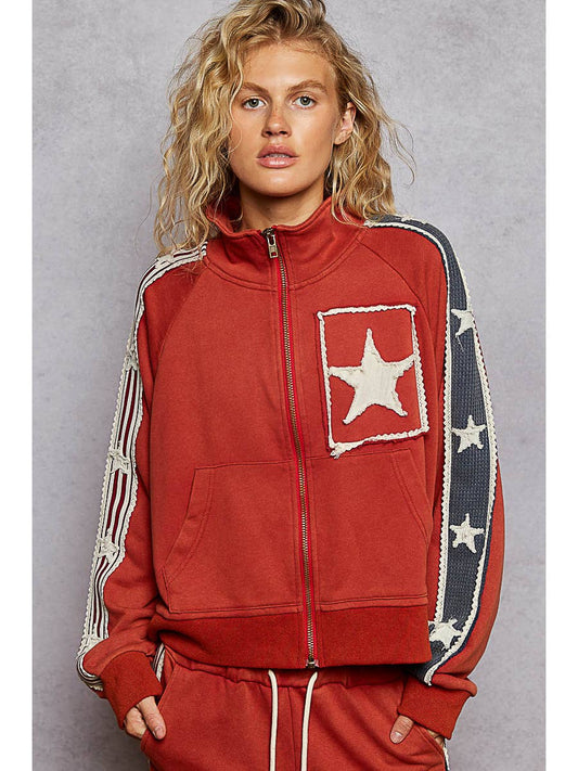 Star Patch Zip Up