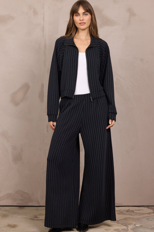 Raglan Full Zip & Pleated Pant Set