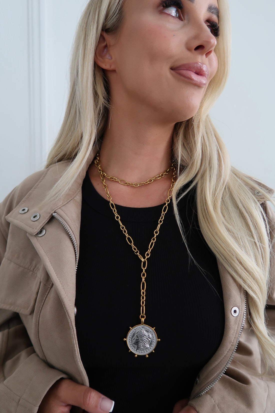 Two Tone Wrap Necklace