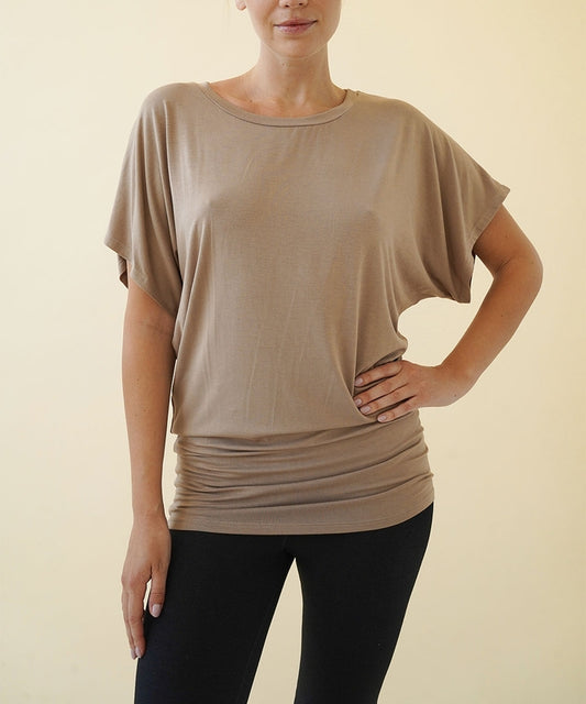 Bamboo Crewneck Tunic Taupe