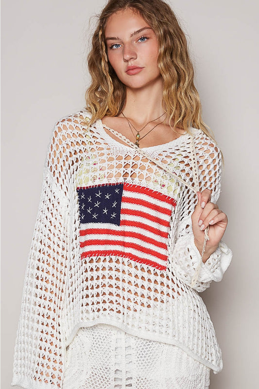 American Flag Sweater