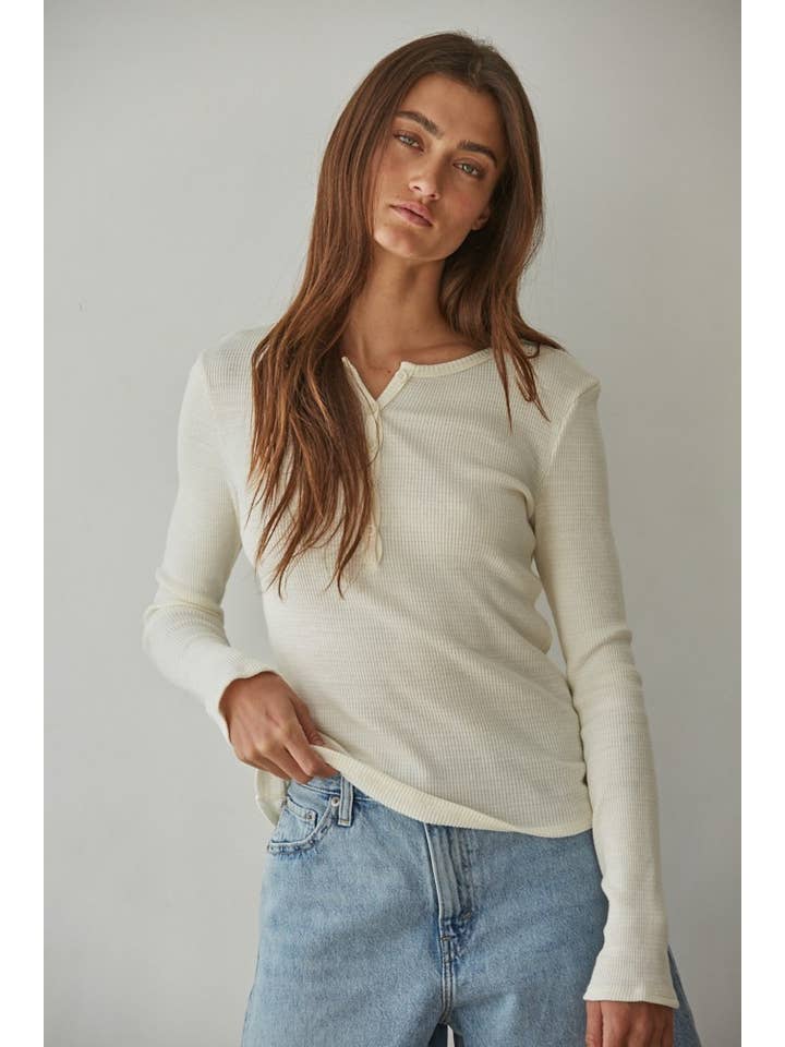 Waffle Long Sleeve Top