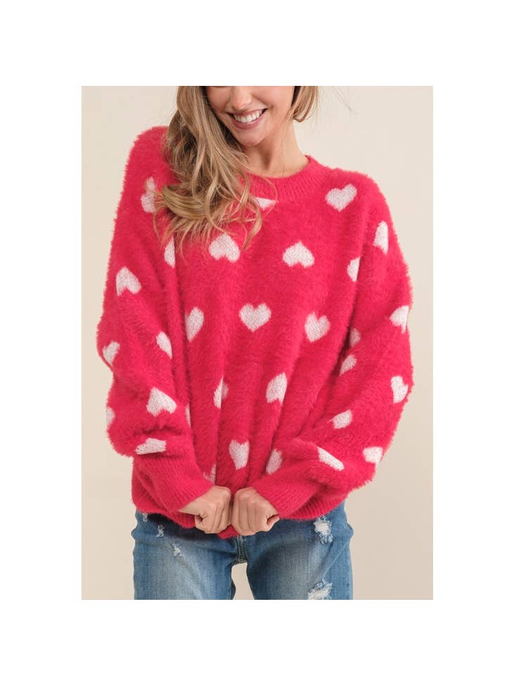 Heart Knit Pullover