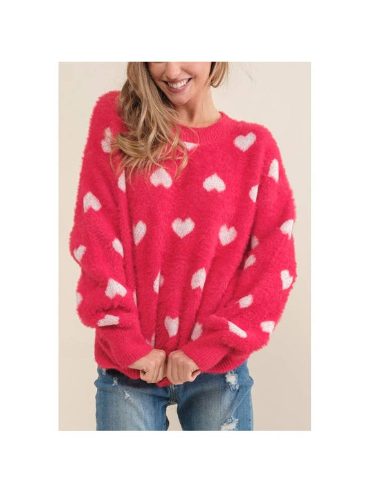 Heart Knit Pullover