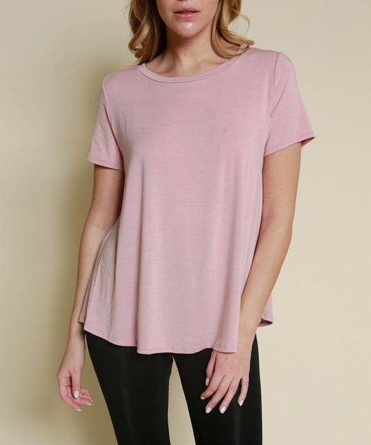 Bamboo Classic Tee - Mauve