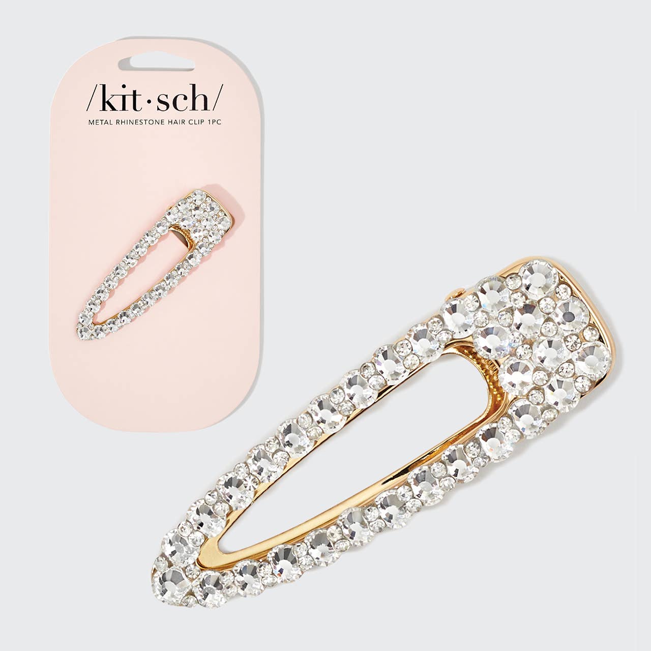 Large Gold Rhinestone Clip