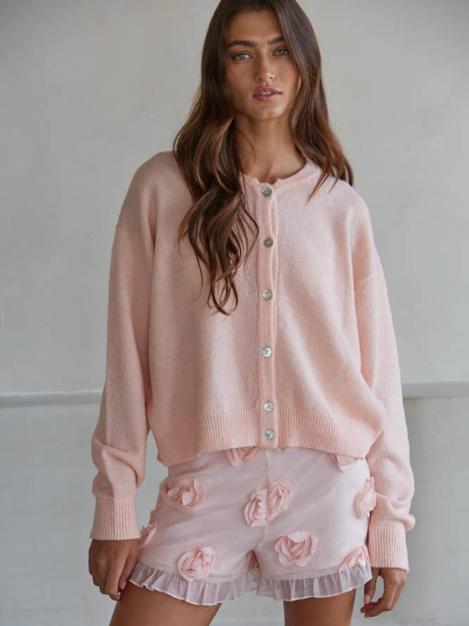 Crew Neck Cardi