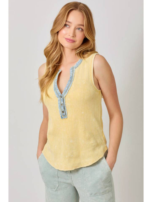 Sleeveless Henley