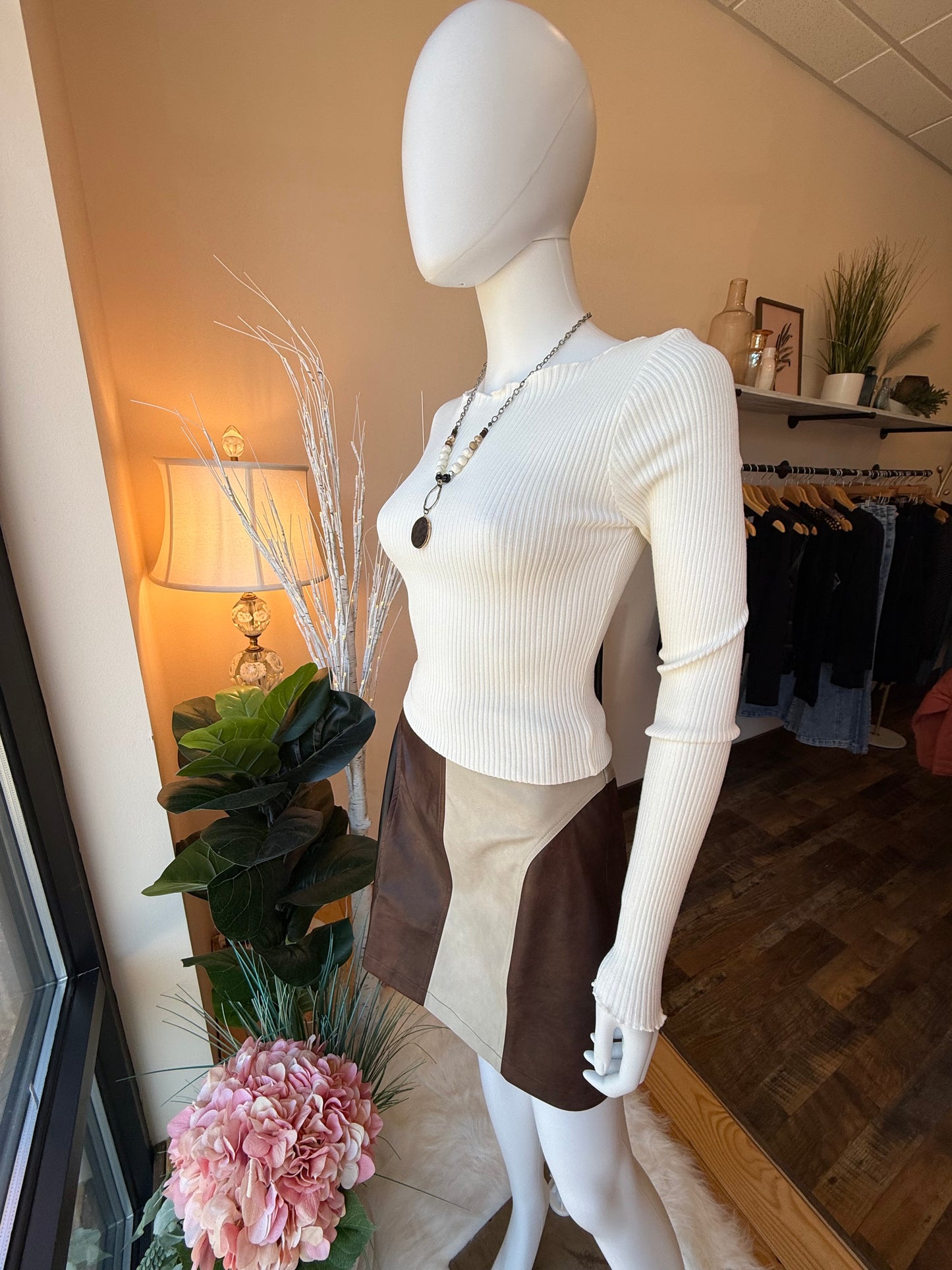 Color Block Mini Skirt