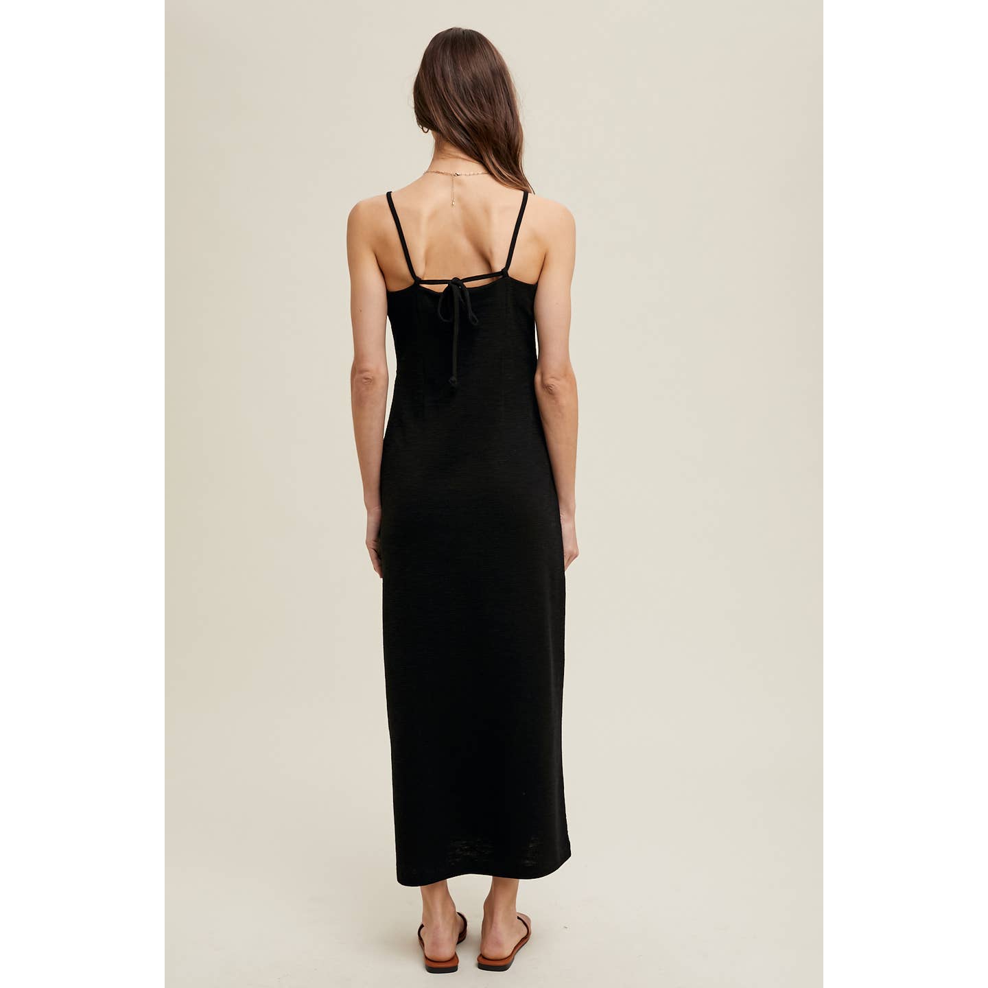 Slub Midi Dress