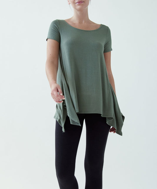 Bamboo Sharkbite Tunic Olive