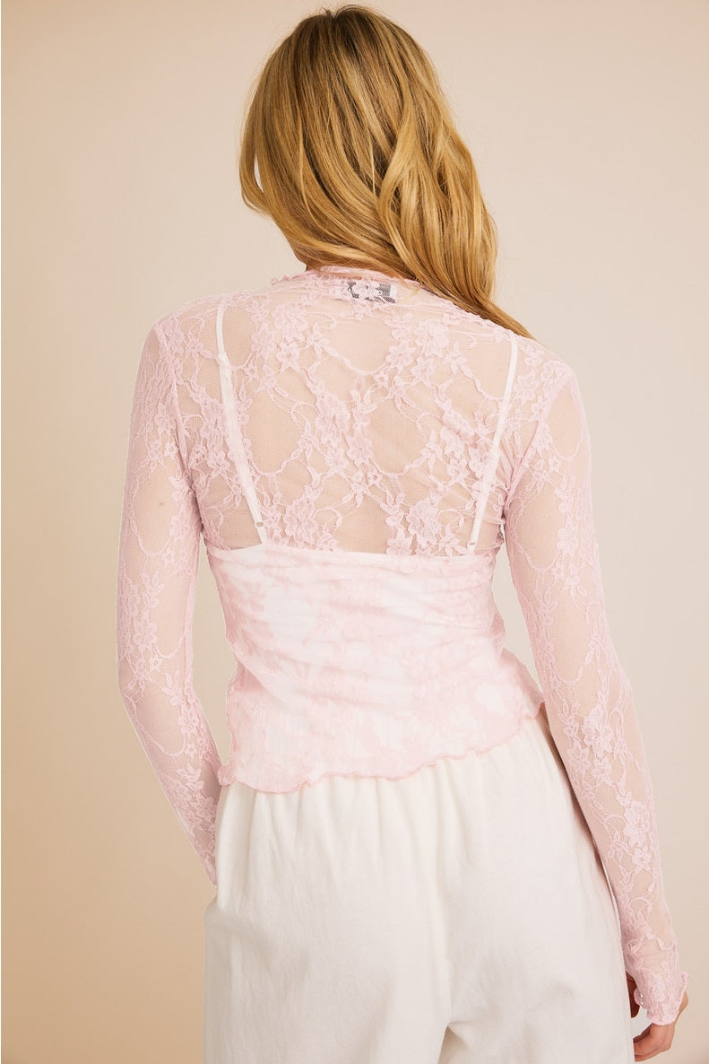 Floral Mesh Top