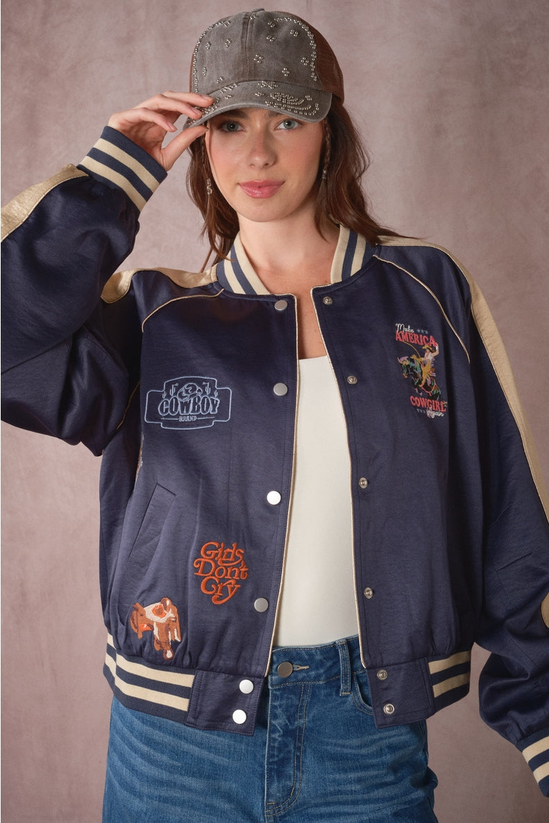 Cowgirl Satin Patch Jacket