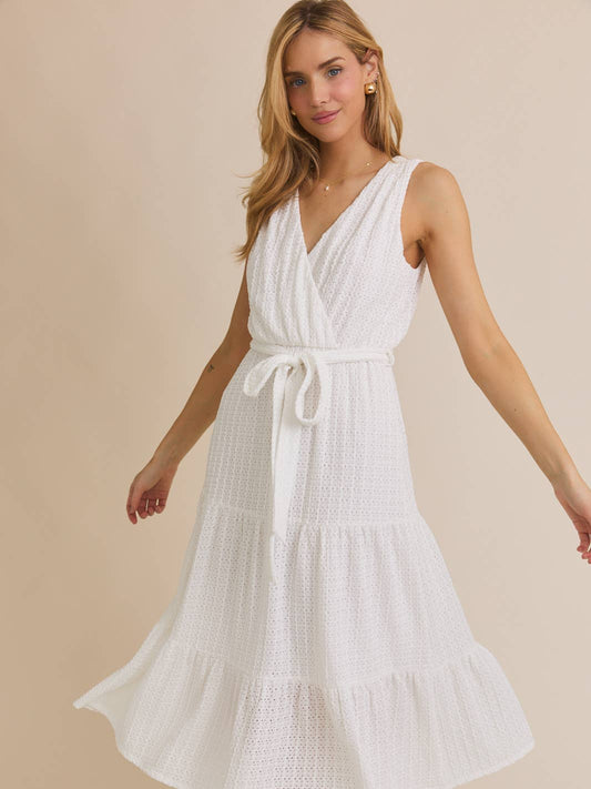 Eyelet Midi Dress