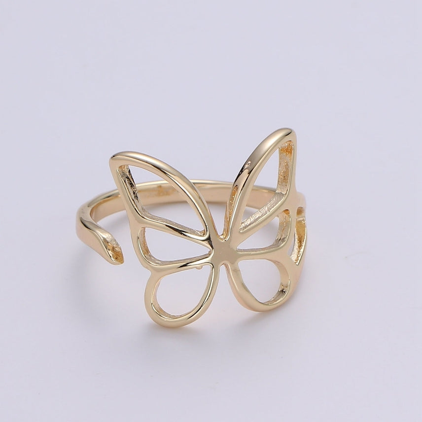 Gold Butterfly Ring - OS