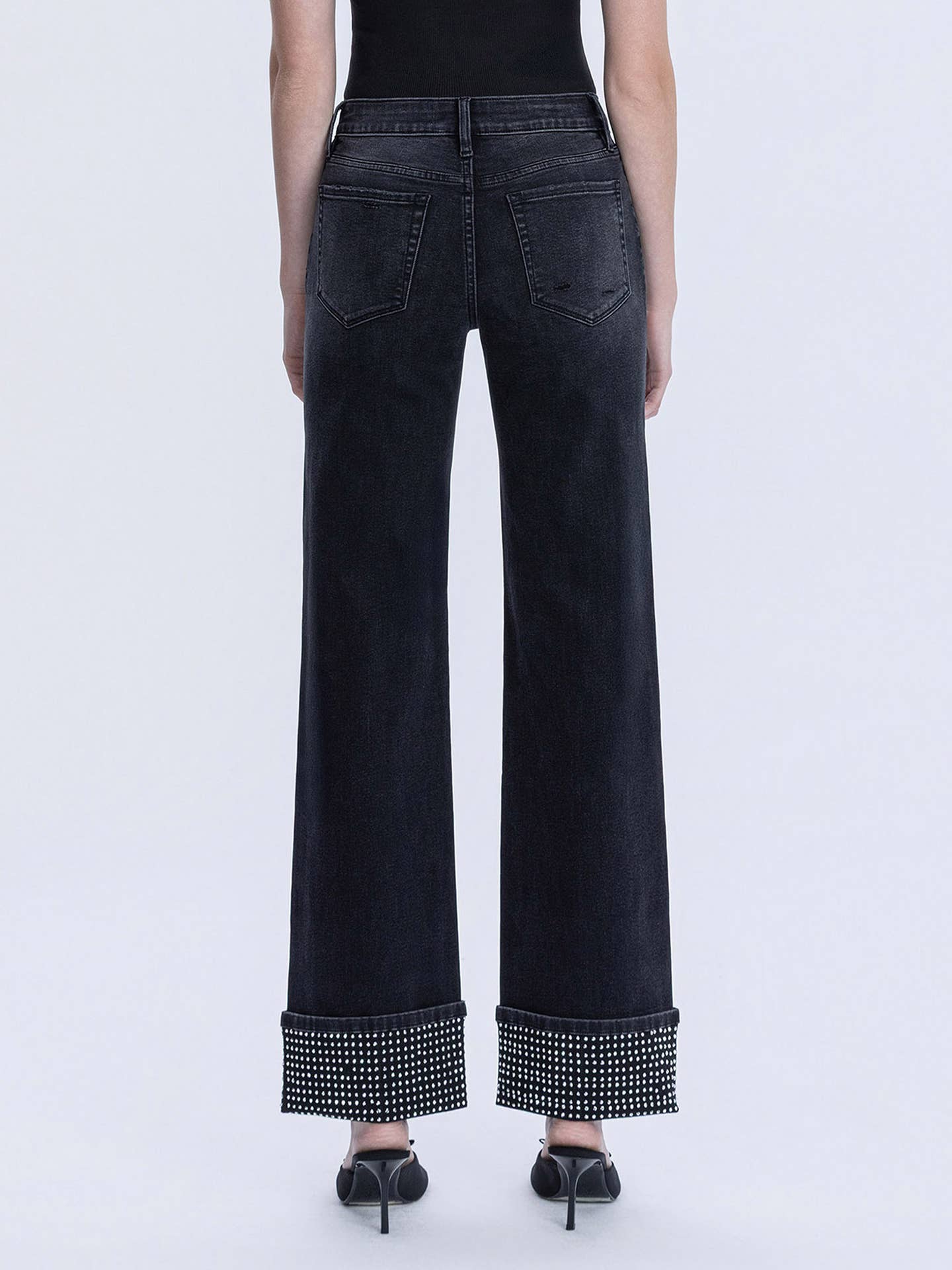 FM Rhinestone Cuff Slim Wide