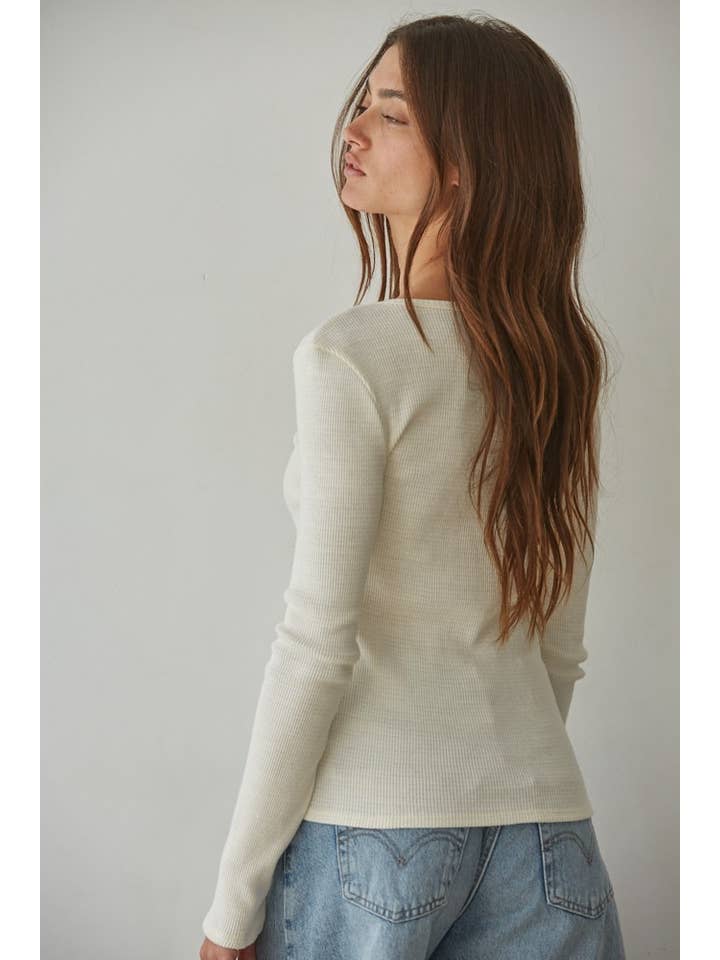 Waffle Long Sleeve Top