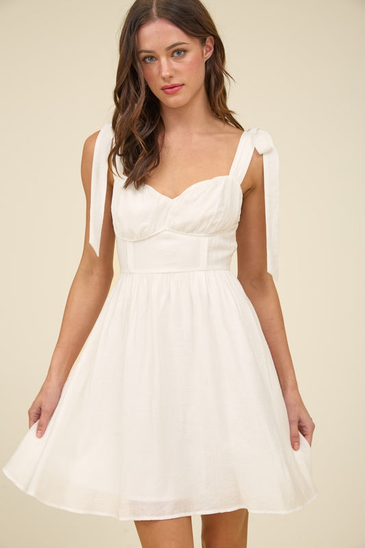 Corset Tie Mini Dress