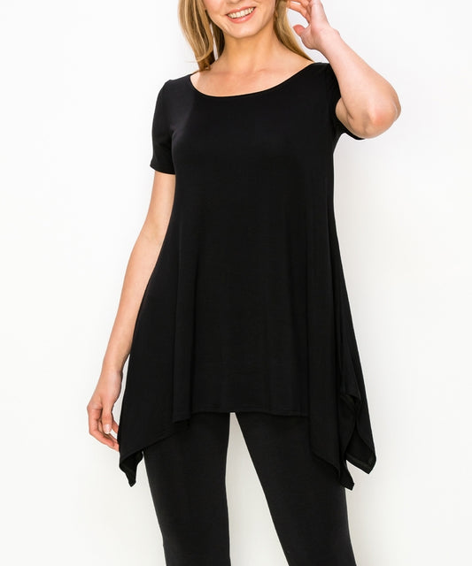 Bamboo Sharkbite Tunic Black