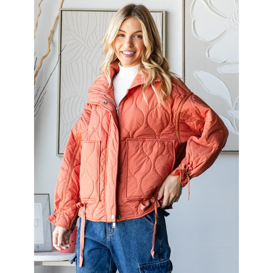 Wavy Quilt Zip Up