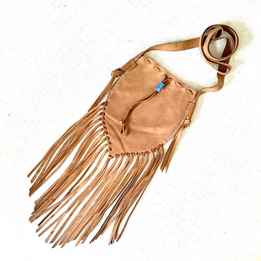 Boho Leather Fringe Crossbody