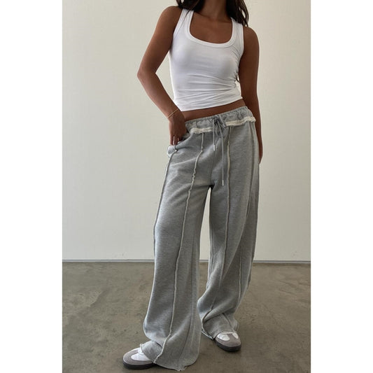 Exposed Seam Sweatpants - Grey