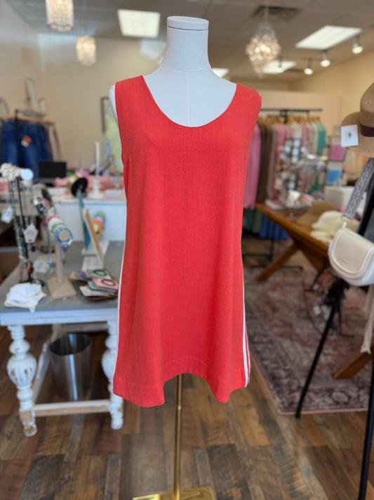 Side Striped A-Line Mini Dress