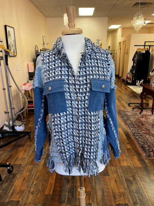 Miss Me Denim Glam Button Down