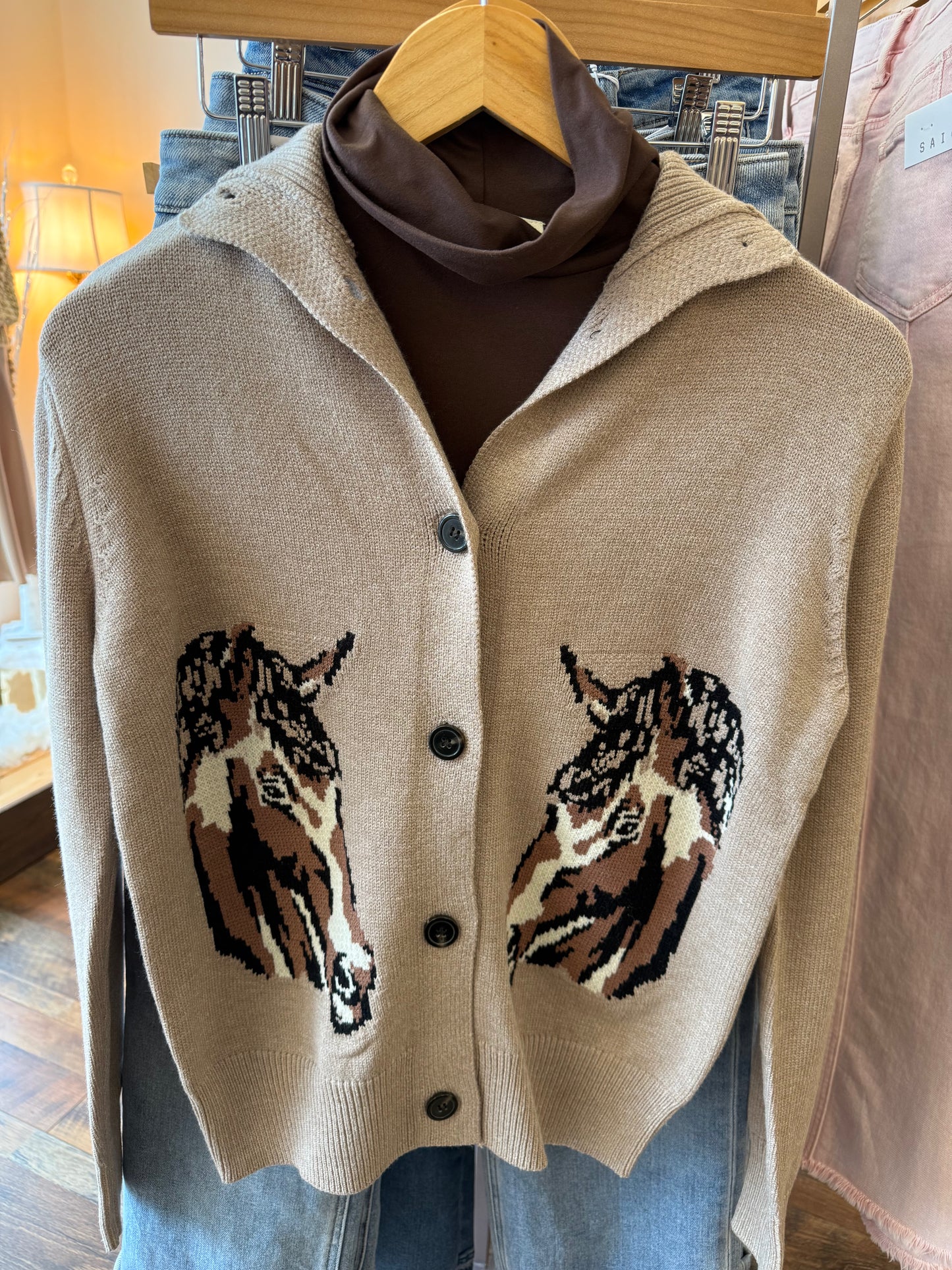 Horse Motif Cardi