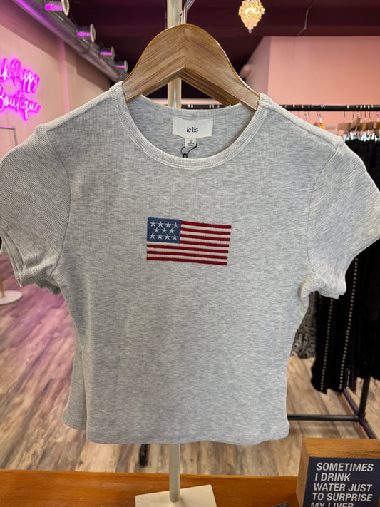 American Flag Baby Tee