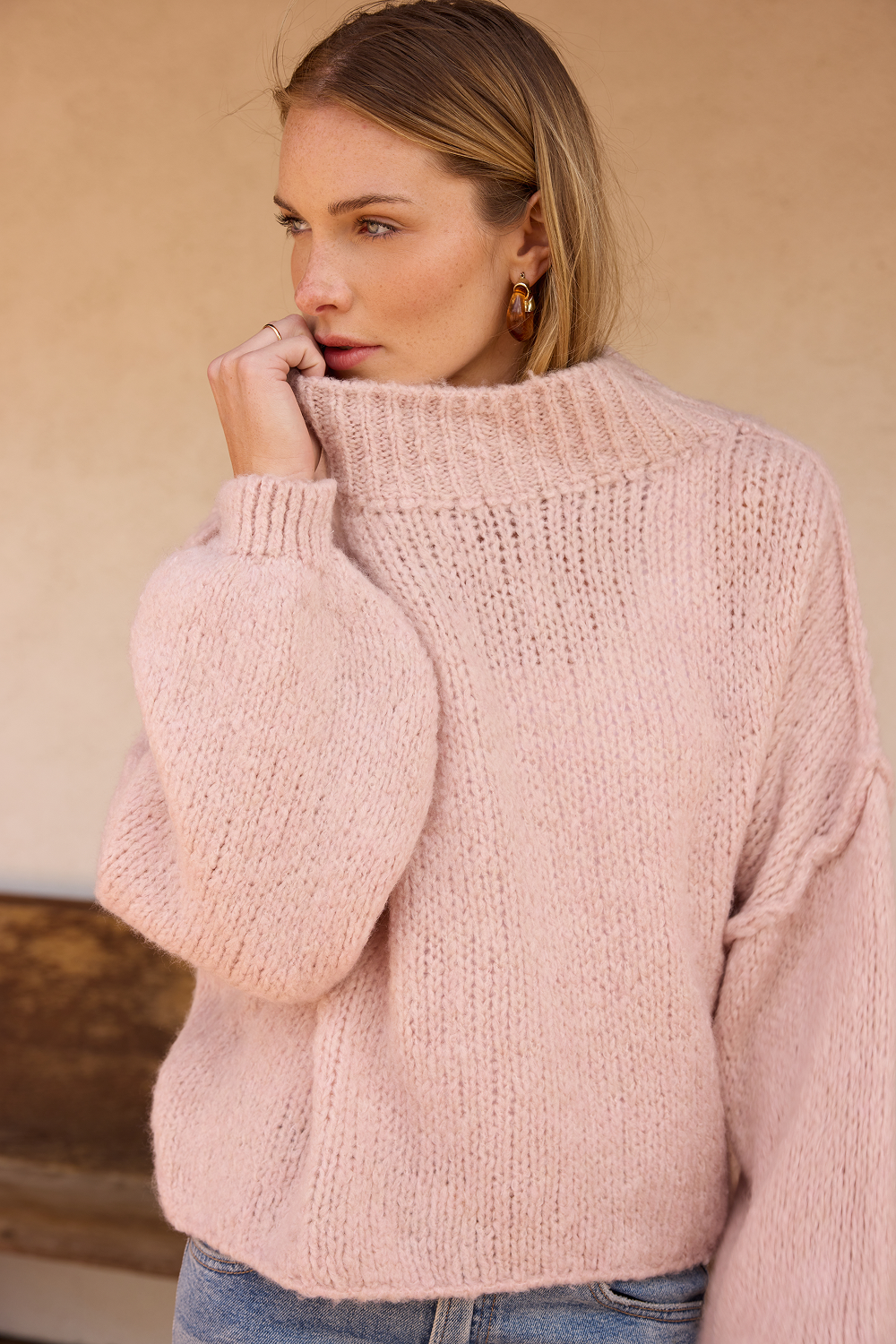Oversized Mock Neck Sweater