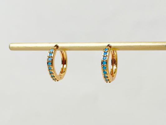 Turquoise hoop earring