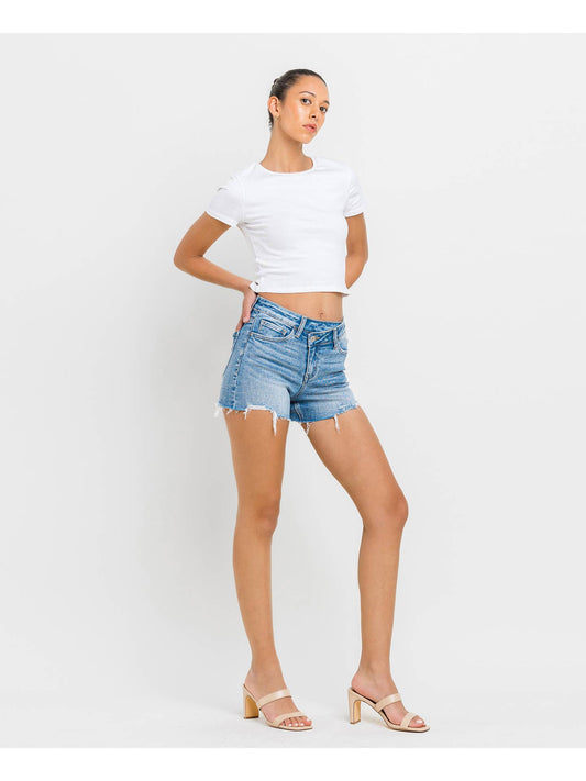 Vervet Criss Cross Denim Shorts